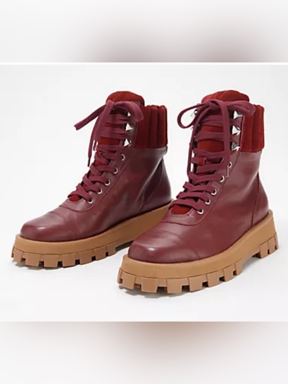 Schultz Leather Lace Up Hiking Combat Boot